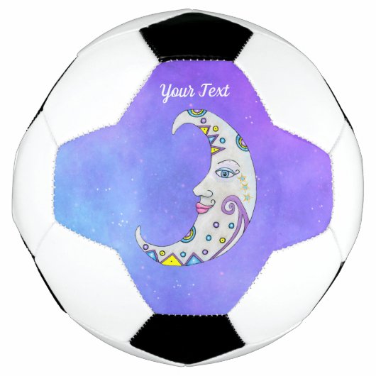 Fantasy Crescent Moon Face Decorations Sky Voetbal (Voorkant)