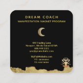 *~* Fantasy Crystal Goddess Celestial Cancer Gold Vierkante Visitekaartje (Achterkant)