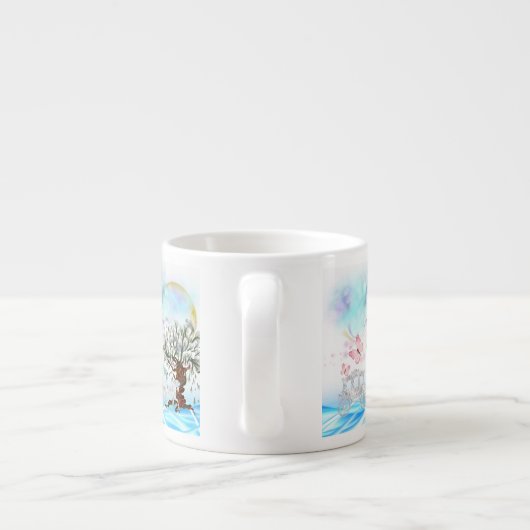 Fantasy Crystal Horse Carriage Espresso Kop (Achterkant)