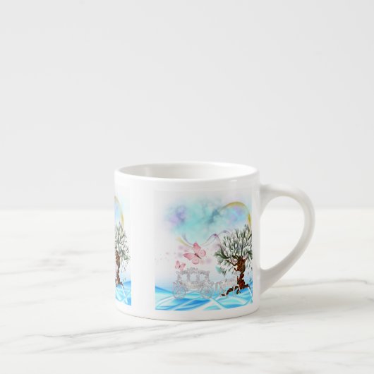 Fantasy Crystal Horse Carriage Espresso Kop (Rechts)