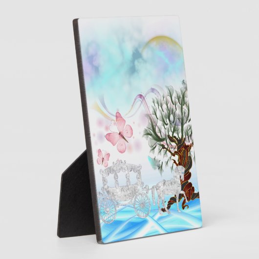 Fantasy Crystal Horse Carriage Fotoplaat (Zijkant)