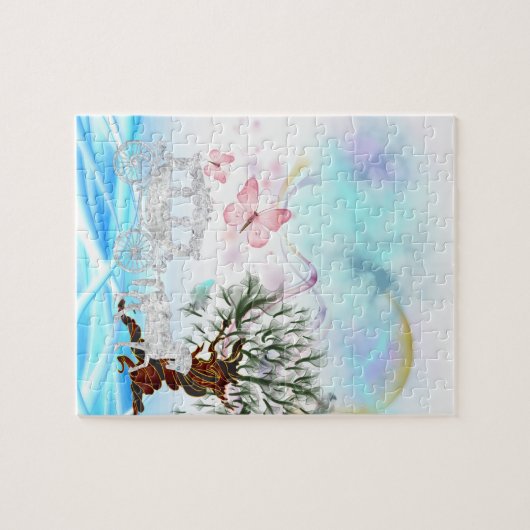 Fantasy Crystal Horse Carriage Legpuzzel (Horizontaal)