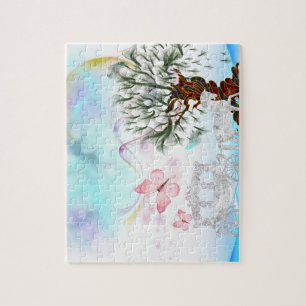 Fantasy Crystal Horse Carriage Legpuzzel