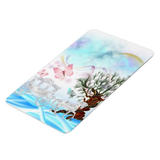 Fantasy Crystal Horse Carriage Magneet (Linkerzijde)