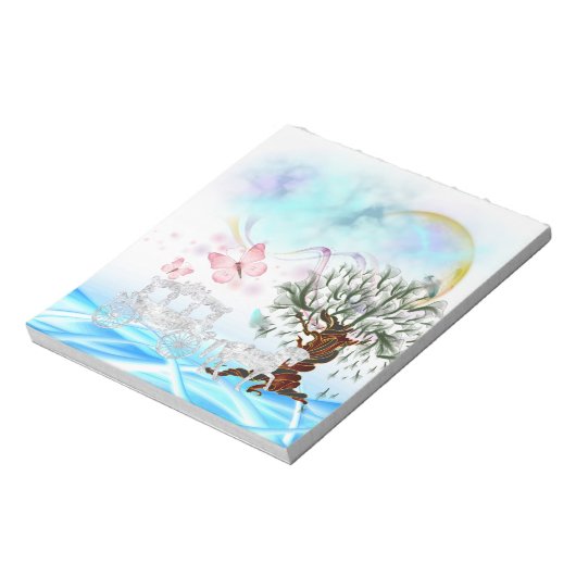 Fantasy Crystal Horse Carriage Notitieblok (Linkerzijde)