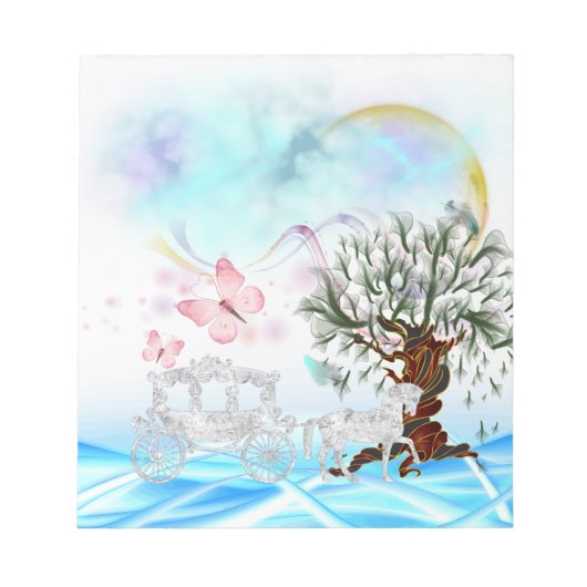 Fantasy Crystal Horse Carriage Notitieblok (Voorkant)