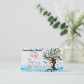 Fantasy Crystal Horse Carriage Visitekaartje (Staand voorkant)