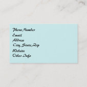 Fantasy Crystal Horse Carriage Visitekaartje (Achterkant)