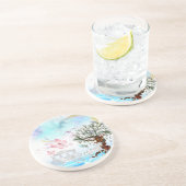 Fantasy Crystal Horse Carriage Zandsteen Onderzetter (Zijkant)