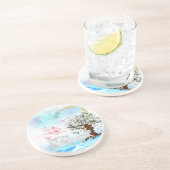 Fantasy Crystal Horse Carriage Zandsteen Onderzetter (Zijkant)