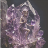 Fantasy Crystals Amethyst Fairy Sticker (Voorkant)