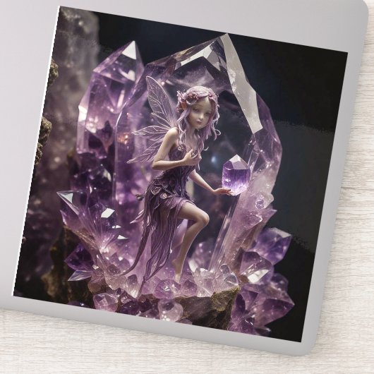 Fantasy Crystals Amethyst Fairy Sticker (Detail)