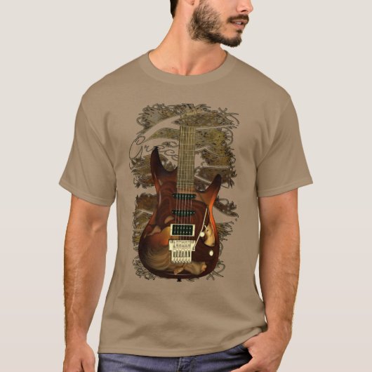 Fantasy Custom Electric Guitar T-shirt (Voorkant)