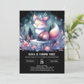 Fantasy Custom Fox Verjaardag digitaal Kaart (Staand voorkant)