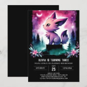 Fantasy Custom Wolf Verjaardag Kaart (Voorkant / Achterkant)