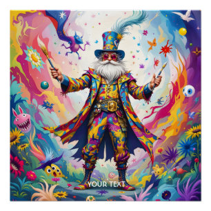 Fantasy Cute Abstracte Levendige Schilder Perfect Poster
