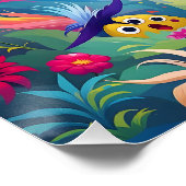 Fantasy Cute Abstracte Levendige Schilder Perfect Poster (Hoek)