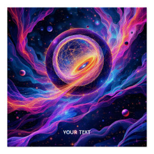 Fantasy Cute Abstracte Ruimte Sterren Perfect Poster