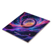 Fantasy Cute Abstracte Ruimte Sterren Tegeltje (Zijkant)