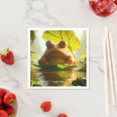 Fantasy Cute Angry Frog Leaf Servet (Insitu)