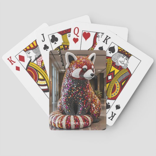 Fantasy Cute Art Deco Panda Pokerkaarten (Achterkant)
