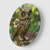 Fantasy Cute Brass Owl Skates Grote Klok (Hoek)