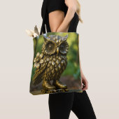 Fantasy Cute Brass Owl Skates Tote Bag (Dichtbij)