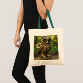 Fantasy Cute Brass Owl Skates Tote Bag (Voorkant (product))
