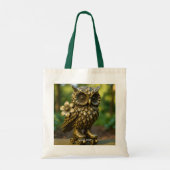 Fantasy Cute Brass Owl Skates Tote Bag (Achterkant)