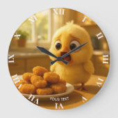 Fantasy Cute Chicken Nuggets Baby Grote Klok (Voorkant)