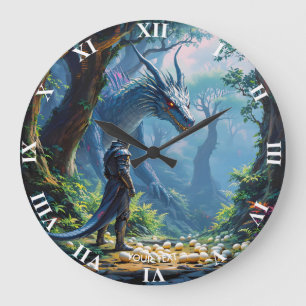 Fantasy Cute Eieren Drakenridder Grote Klok