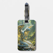 Fantasy Cute Engelachtige Figuur Puzzel Bagagelabel (Achterkant verticaal)