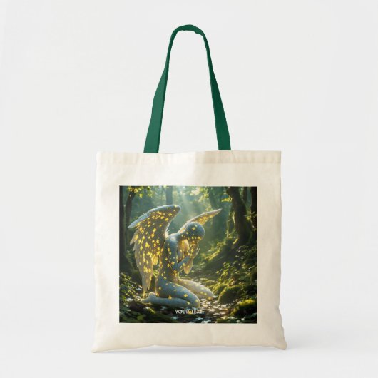 Fantasy Cute Engelachtige Figuur Puzzel Tote Bag (Voorkant)