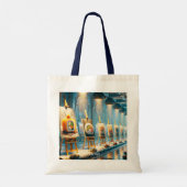 Fantasy Cute Fantasy Sushi Kunst Tote Bag (Achterkant)