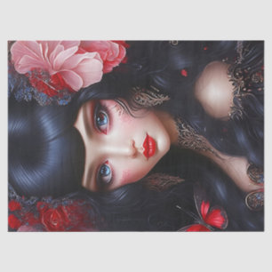 Fantasy Cute Flower Fairy Princess Decoupage Tissuepapier