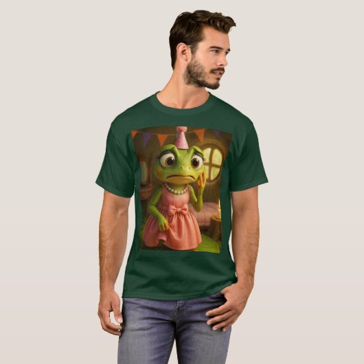 Fantasy Cute Frog Girl Party T-shirt (Voorkant volledig)