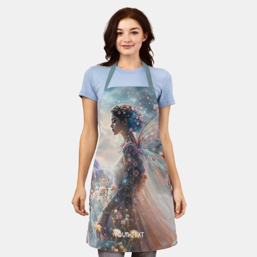 Fantasy Cute Girl Garden Flowers Schort (Gedragen)