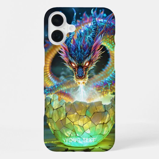 Fantasy Cute Groene Draken Ei iPhone Hoesje (Achterkant)
