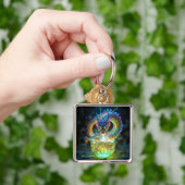 Fantasy Cute Groene Drakenei Sleutelhanger (Hand)
