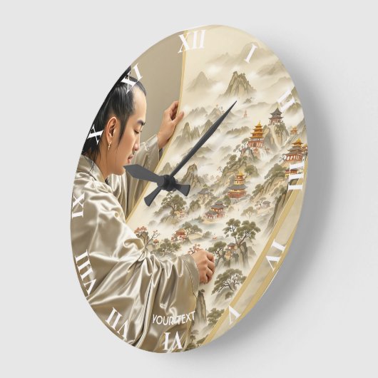 Fantasy Cute Japanese Painter Landscape Grote Klok (Hoek)