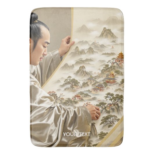 Fantasy Cute Japans Schilder Landschap Badmat (Voorkant Verticaal)