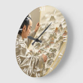 Fantasy Cute Japans Schilder Landschap Grote Klok (Hoek)