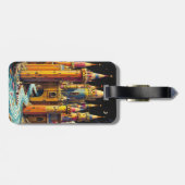 Fantasy Cute Kasteel Van Potloden Bagagelabel (Achterkant horizontaal)