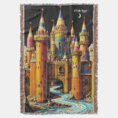 Fantasy Cute Kasteel Van Potloden Deken (Voorkant Verticaal)