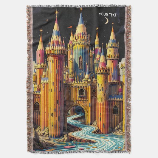 Fantasy Cute Kasteel Van Potloden Deken (Voorkant Verticaal)
