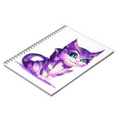 Fantasy Cute Kawaii baby Cheshire cat kitten Notitieboek (Linkerzijde)