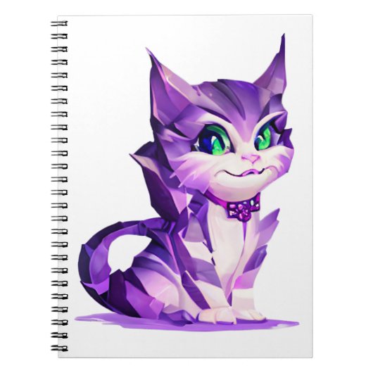 Fantasy Cute Kawaii baby Cheshire cat kitten Notitieboek (Voorkant)