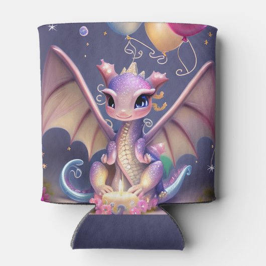 Fantasy Cute Kawaii baby dragon Blikjeskoeler (Achterkant)