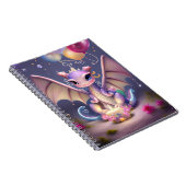 Fantasy Cute Kawaii baby dragon Briefkaart Notitieboek (Rechterzijde)