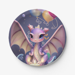 Fantasy Cute Kawaii baby dragon Papieren Bordje